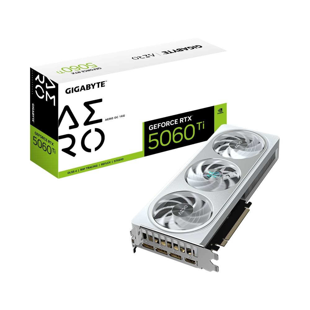การ์ดจอ GIGABYTE GeForce RTX 5060 Ti AERO OC 16GB GDDR7 128-bit
