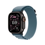 Apple Watch 49mm Light Blue Alpine Loop - Medium - Black Titanium Finish