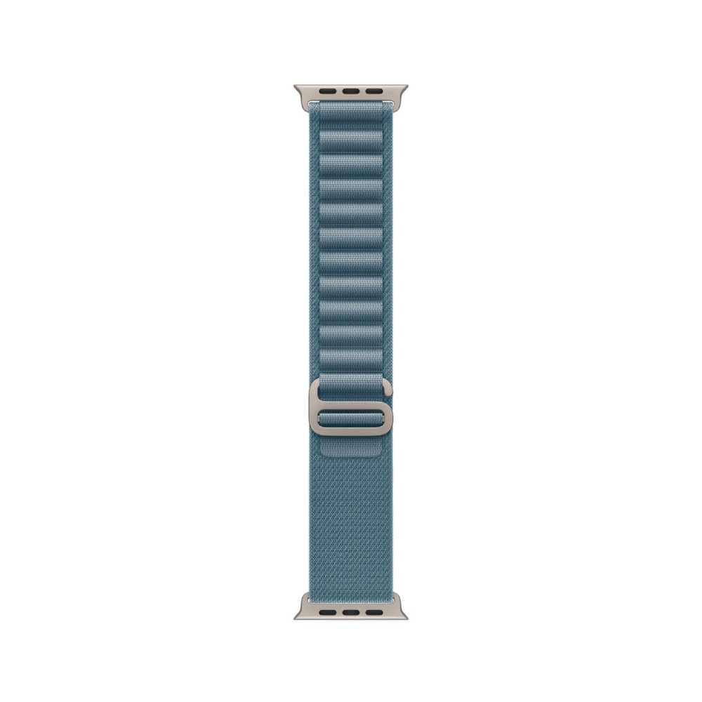 Apple Watch 49mm Light Blue Alpine Loop - Medium - Natural Titanium Finish