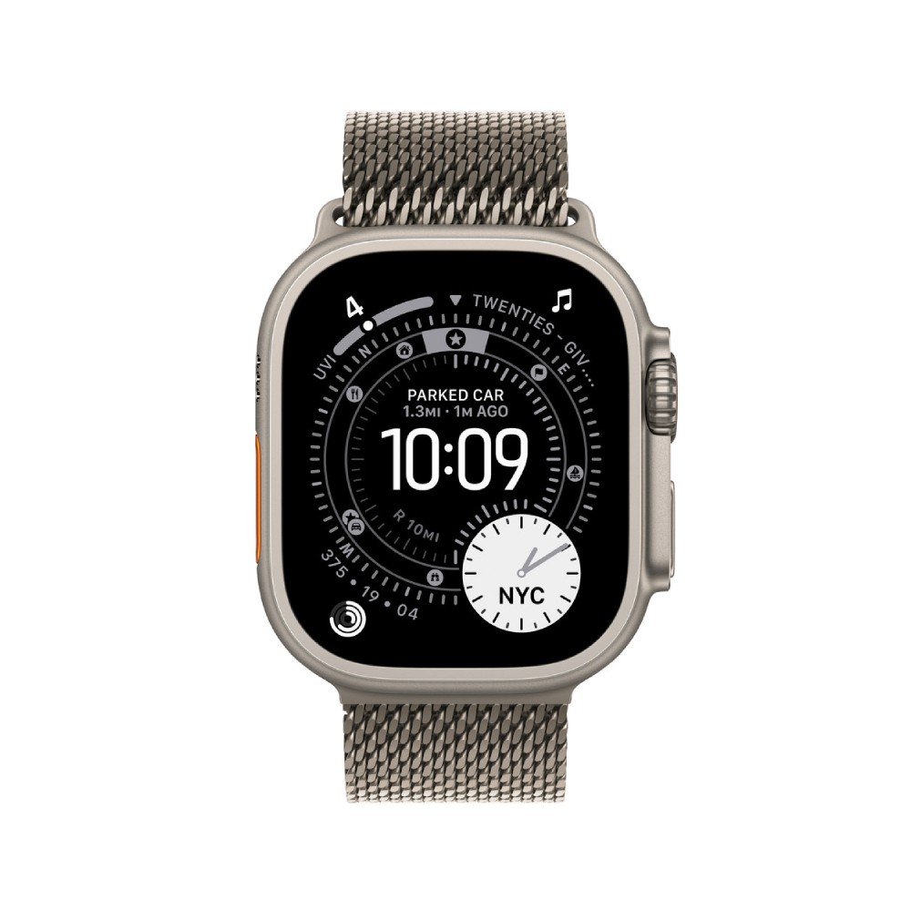 Apple Watch 49mm Natural Titanium Milanese Loop - Small