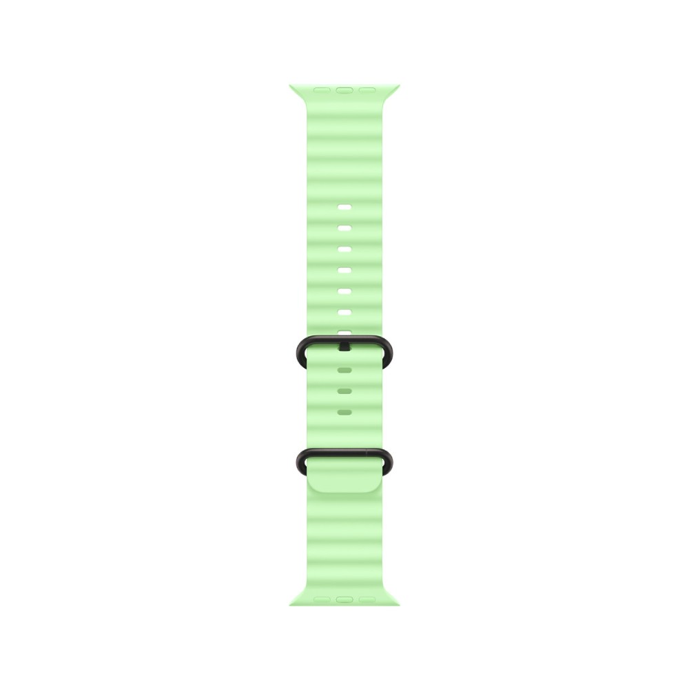 Apple Watch 49mm Neon Green Ocean Band - Black Titanium Finish