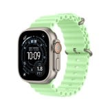 Apple Watch 49mm Neon Green Ocean Band - Natural Titanium Finish