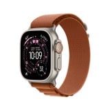 Apple Watch 49mm Terra Cotta Alpine Loop - Medium - Natural Titanium Finish