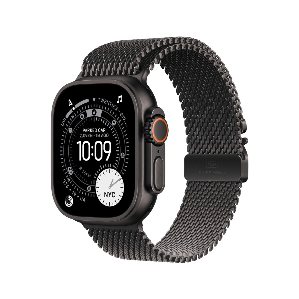 Apple Watch 49mm Black Titanium Milanese Loop - Small