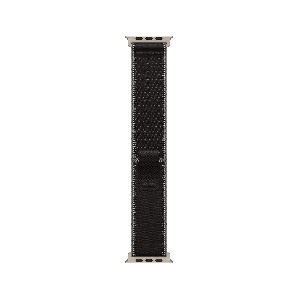 Apple Watch 49mm Black/Charcoal Trail Loop - M/L - Natural Titanium Finish