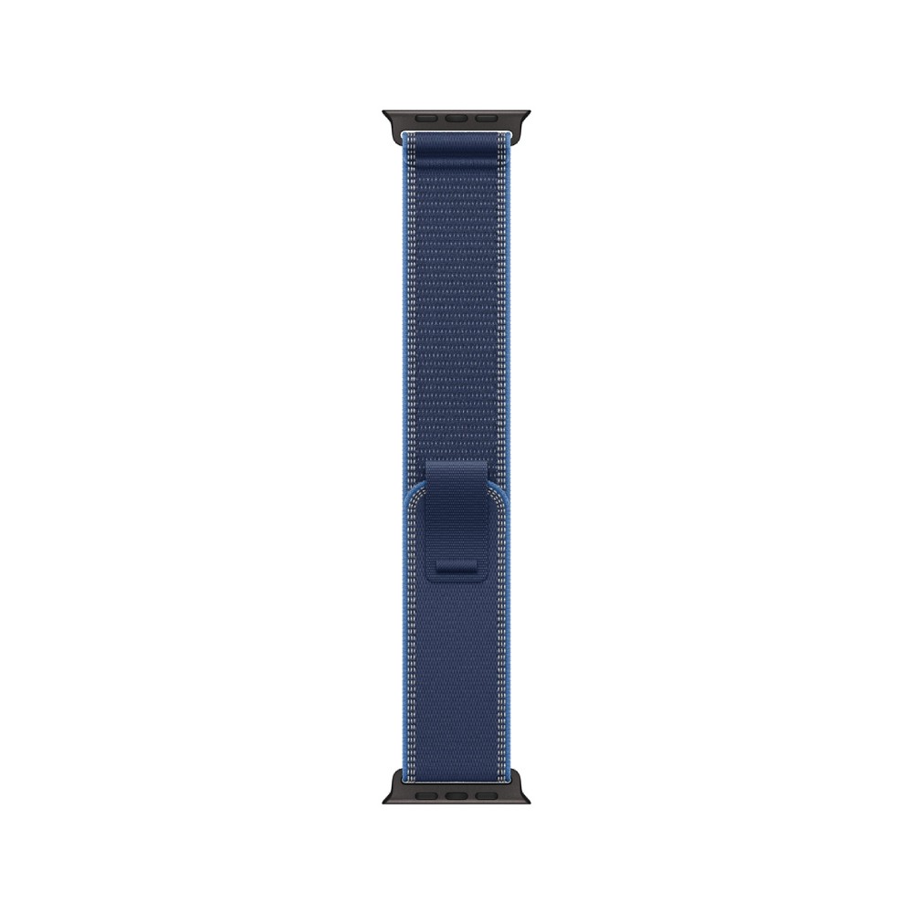 Apple Watch 49mm Blue/Bright Blue Trail Loop - M/L - Black Titanium Finish