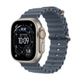 Apple Watch 49mm Anchor Blue Ocean Band - Natural Titanium Finish