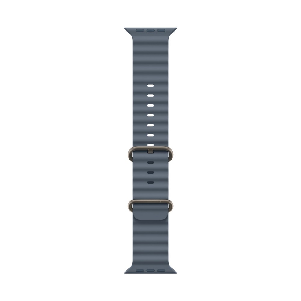 Apple Watch 49mm Anchor Blue Ocean Band - Natural Titanium Finish