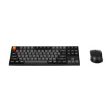 คีย์บอร์ดและเมาส์ Keychron B33 Wireless with silicone keyskin and BM25 Mouse Combo TKL Black (EN/TH)