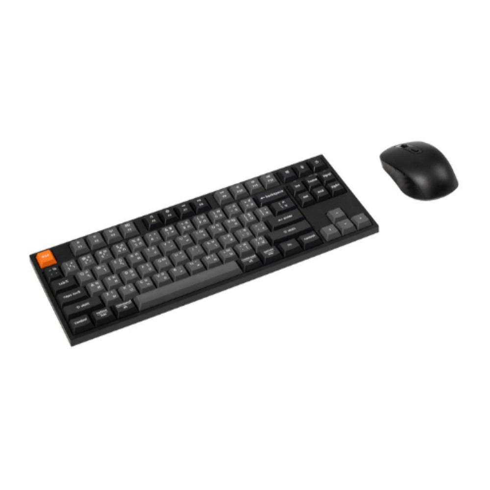 คีย์บอร์ดและเมาส์ Keychron B33 Wireless with silicone keyskin and BM25 Mouse Combo TKL Black (EN/TH)
