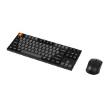 คีย์บอร์ดและเมาส์ Keychron B33 Wireless with silicone keyskin and BM25 Mouse Combo TKL Black (EN/TH)