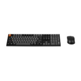 คีย์บอร์ดและเมาส์ Keychron B36 Wireless with silicone keyskin and BM25 Mouse Combo 100% Black (EN/TH)
