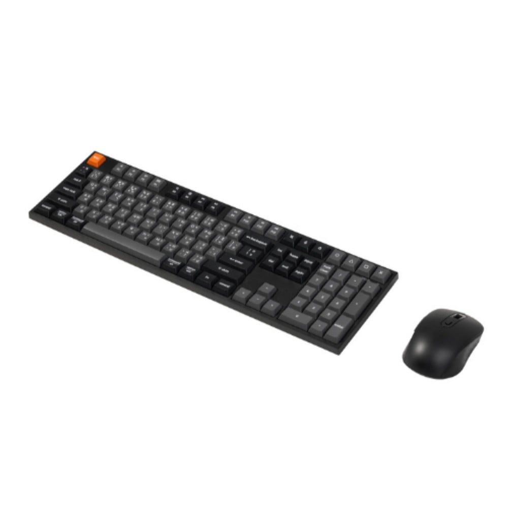 คีย์บอร์ดและเมาส์ Keychron B36 Wireless with silicone keyskin and BM25 Mouse Combo 100% Black (EN/TH)