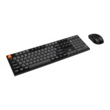 คีย์บอร์ดและเมาส์ Keychron B36 Wireless with silicone keyskin and BM25 Mouse Combo 100% Black (EN/TH)