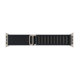 Apple Watch 49mm Black Alpine Loop - Large - Natural Titanium Finish