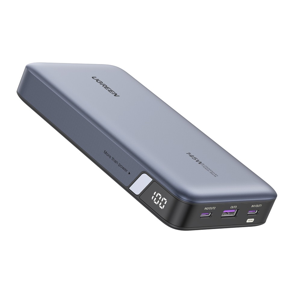 พาวเวอร์แบงค์ Ugreen 25000 mAh 145W for Laptop-3 Ports (90597A)