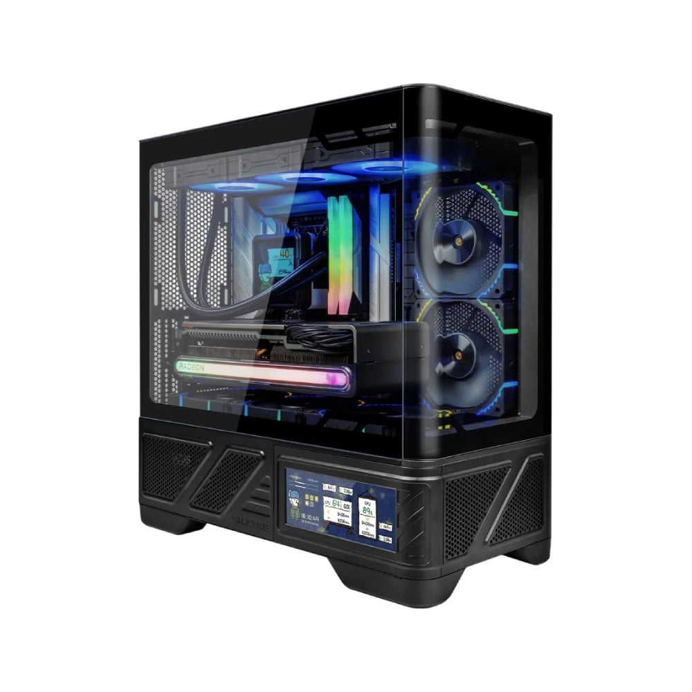 เคสคอมพิวเตอร์ VALKYRIE VK03M LCD IPS Black