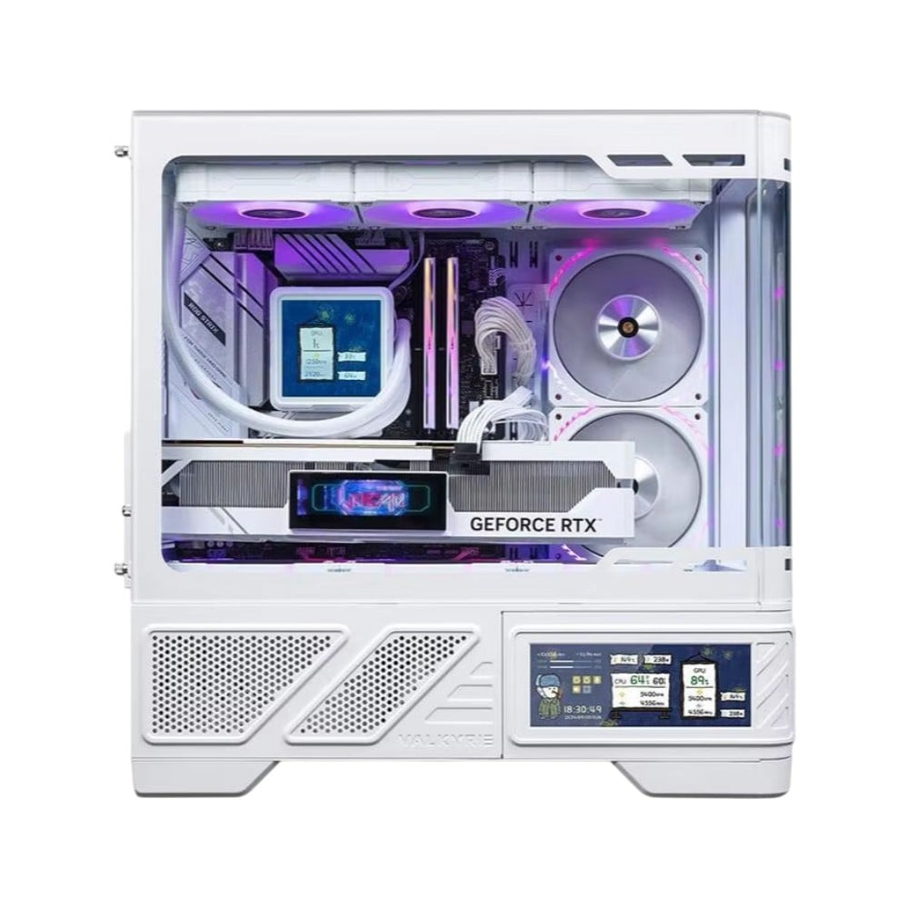 เคสคอมพิวเตอร์ VALKYRIE VK03M LCD IPS White