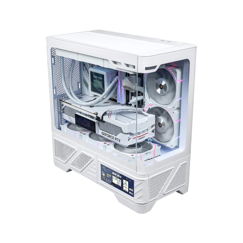 เคสคอมพิวเตอร์ VALKYRIE VK03M LCD IPS White