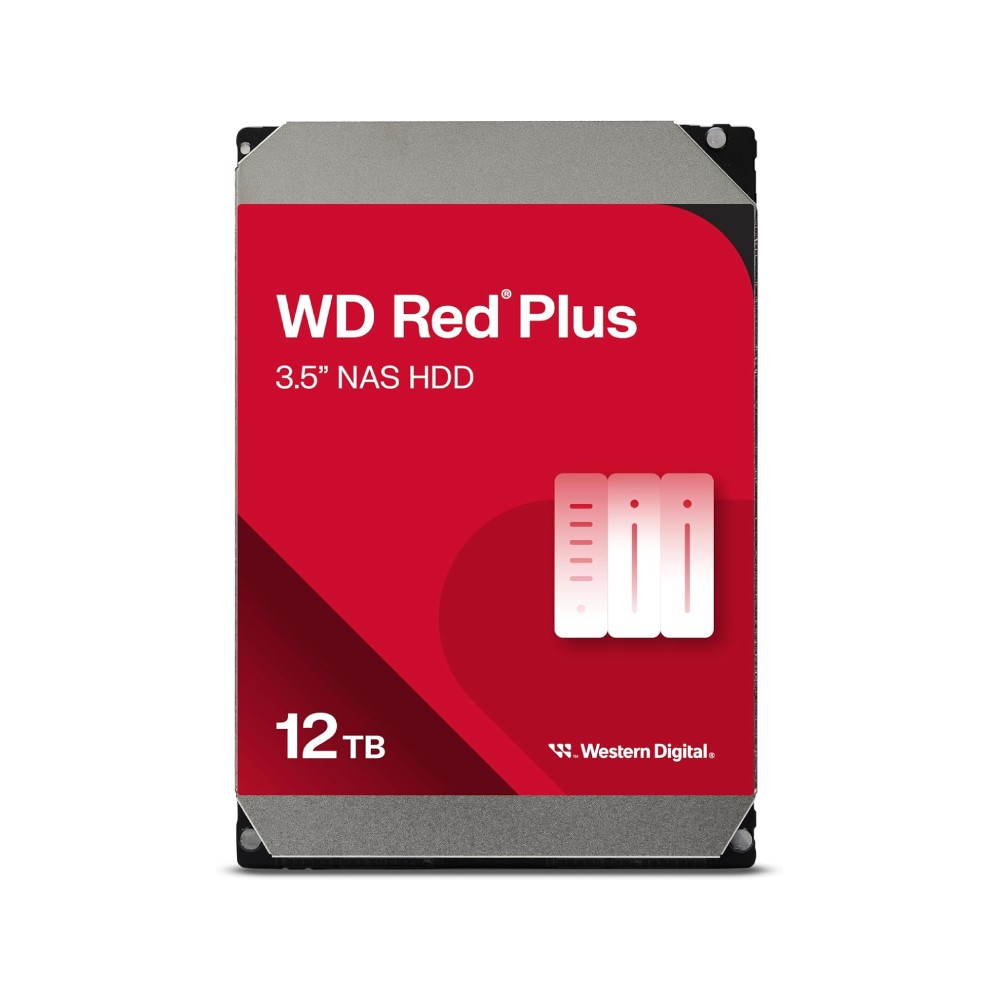 ฮาร์ดดิสก์ WD 12TB Red Plus 7200rpm 512MB PC HDD for NAS (WD120EFGX) 5Year