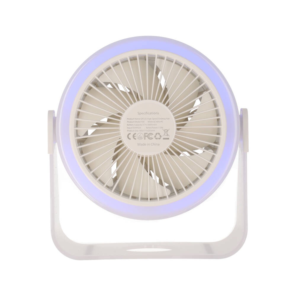 พัดลมตั้งโต๊ะ QPLUS F90 Desktop Fan White