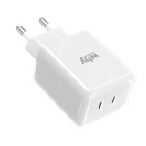 อะแดปเตอร์ WHY Wall USB Charger 2 USB-C (PD45W) White (WC-3352)