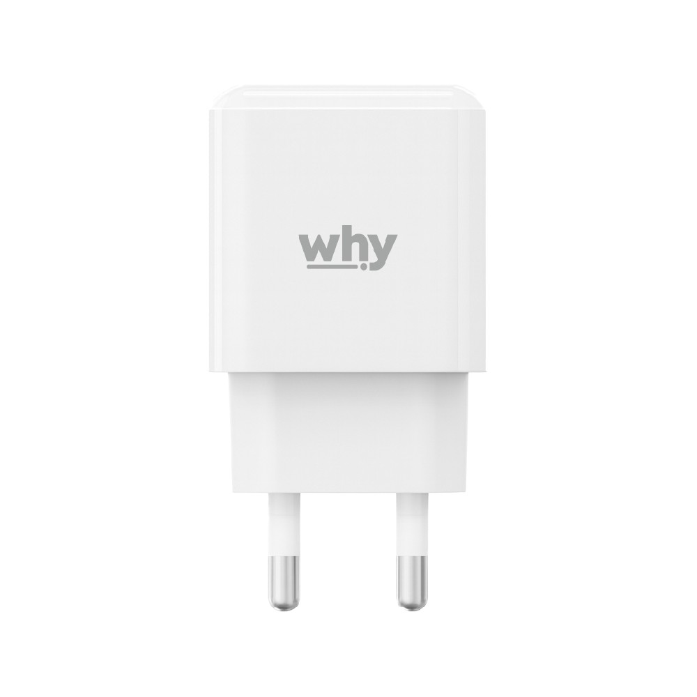 อะแดปเตอร์ WHY Wall USB Charger 2 USB-C (PD45W) White (WC-3352)