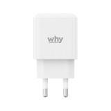 อะแดปเตอร์ WHY Wall USB Charger 2 USB-C (PD45W) White (WC-3352)