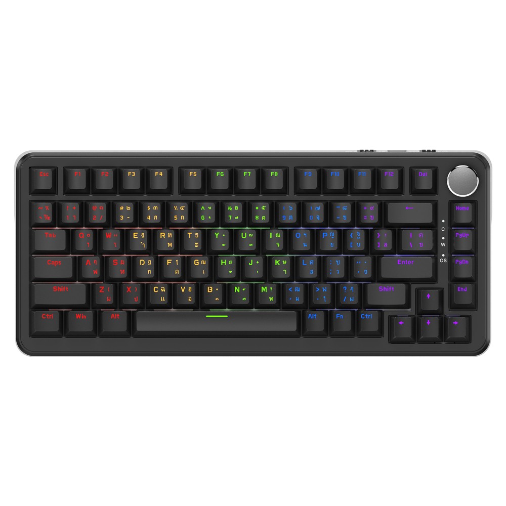 คีย์บอร์ดเกมมิ่ง Ajazz Gaming Keyboard AK820 Max Black Red Switch