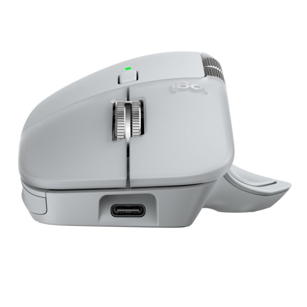เมาส์ไร้สาย Logitech Bluetooth Mouse MX Master 4 Pale Gray