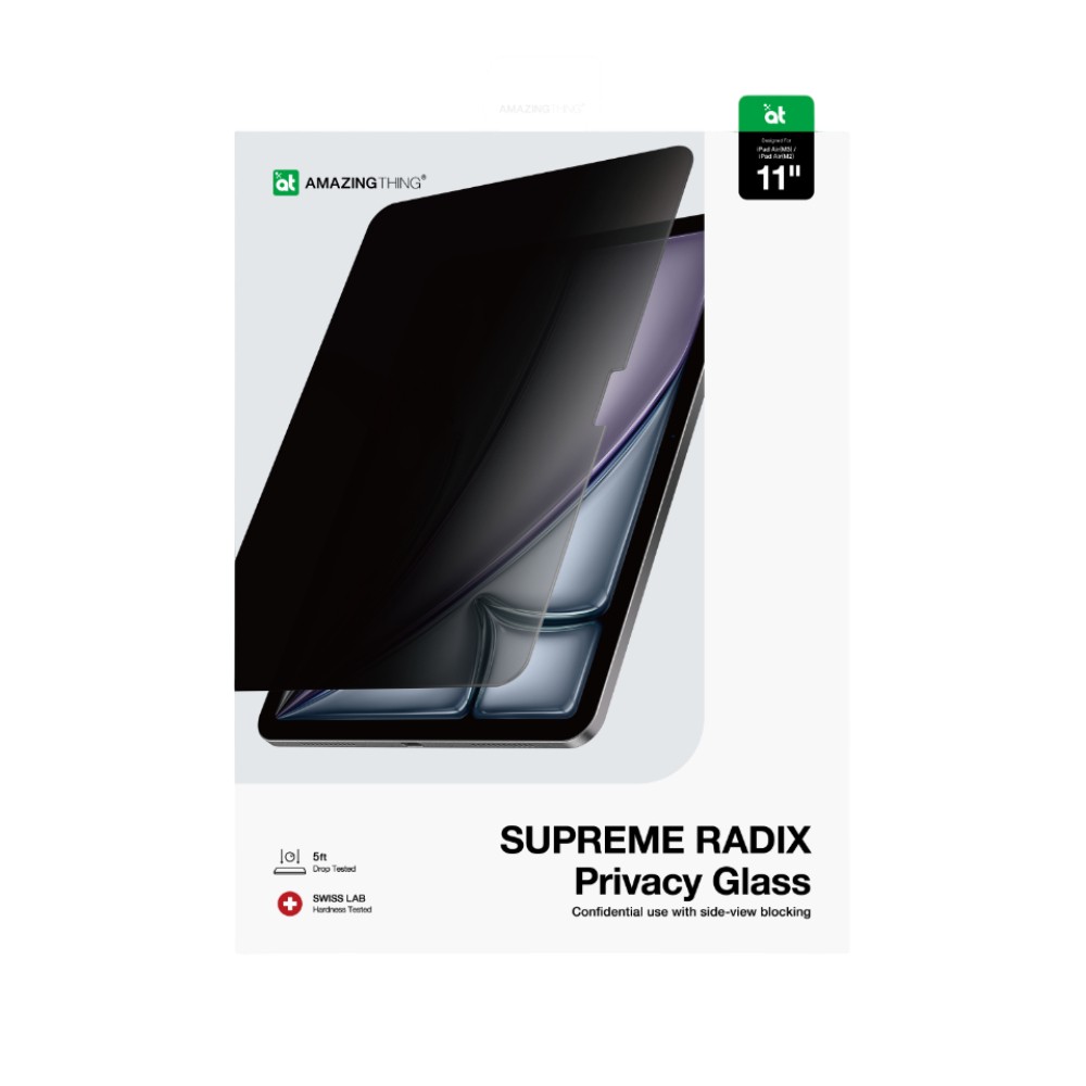 ฟิล์มกันรอย AMAZINGthing iPad Air 11" M3 (2025)/iPad Air 11" M2 Tempered Glass Privacy Radix