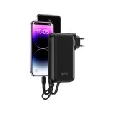 พาวเวอร์แบงค์ QPLUS 20000 mAh Built-In Cable W2047 (CCC) Black