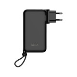 พาวเวอร์แบงค์ QPLUS 20000 mAh Built-In Cable W2047 (CCC) Black