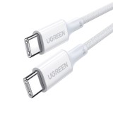 สายชาร์จ Ugreen USB-C to USB-C 100W 2M. White