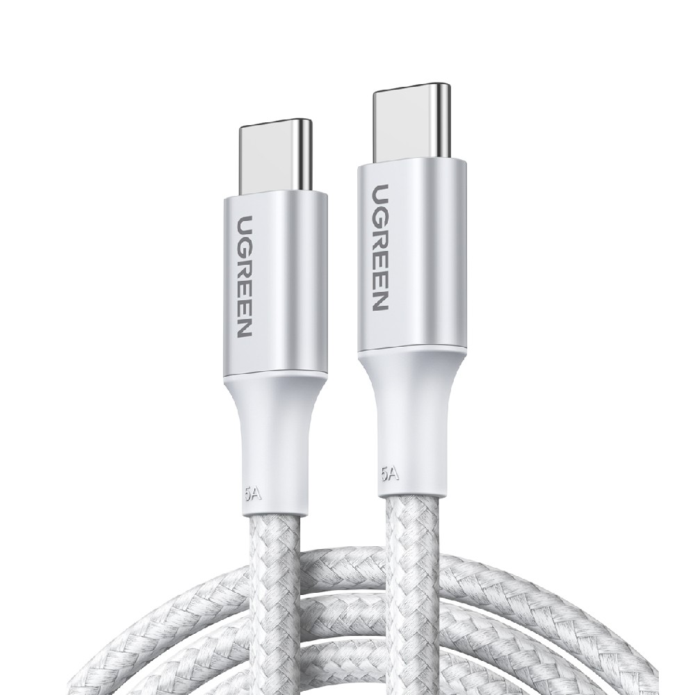 สายชาร์จ Ugreen USB-C to USB-C 100W 2M. White