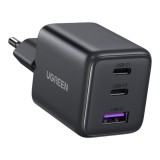 อะแดปเตอร์ Ugreen Wall USB Charger 1 USB-A / 2 USB-C (PD30W) GaN Gray (TISI)