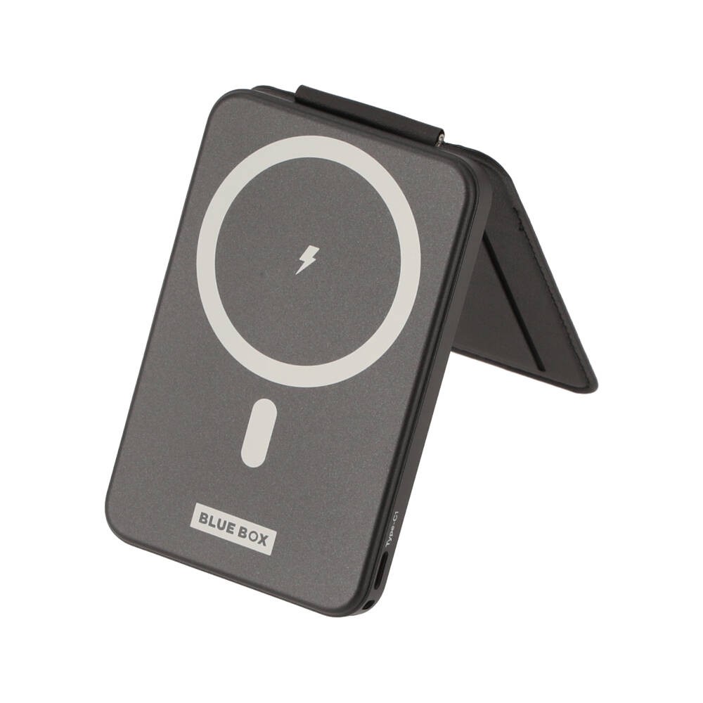พาวเวอร์แบงค์ Blue Box VoltPocket 5000 mAh Wireless Fast Charging Black
