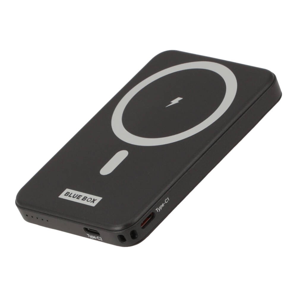 พาวเวอร์แบงค์ Blue Box VoltPocket 5000 mAh Wireless Fast Charging Black