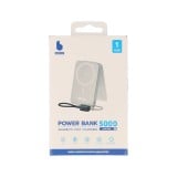 พาวเวอร์แบงค์ Blue Box VoltPocket 5000 mAh Wireless Fast Charging Light Grey