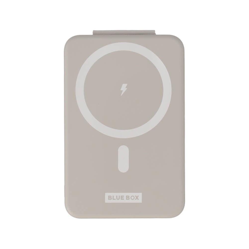 พาวเวอร์แบงค์ Blue Box VoltPocket 5000 mAh Wireless Fast Charging Light Grey