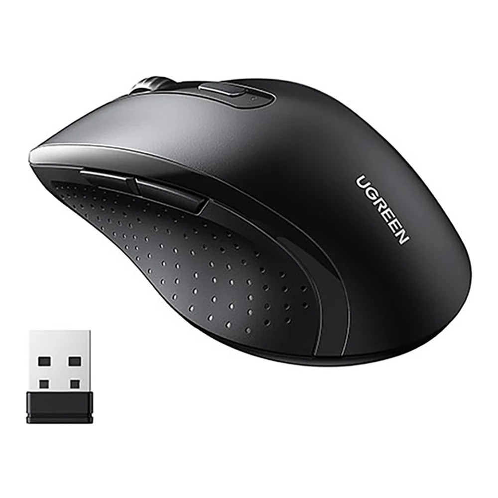 เมาส์ไร้สาย UGREEN 45012 Ergonomic Contoured-Shape Design Black