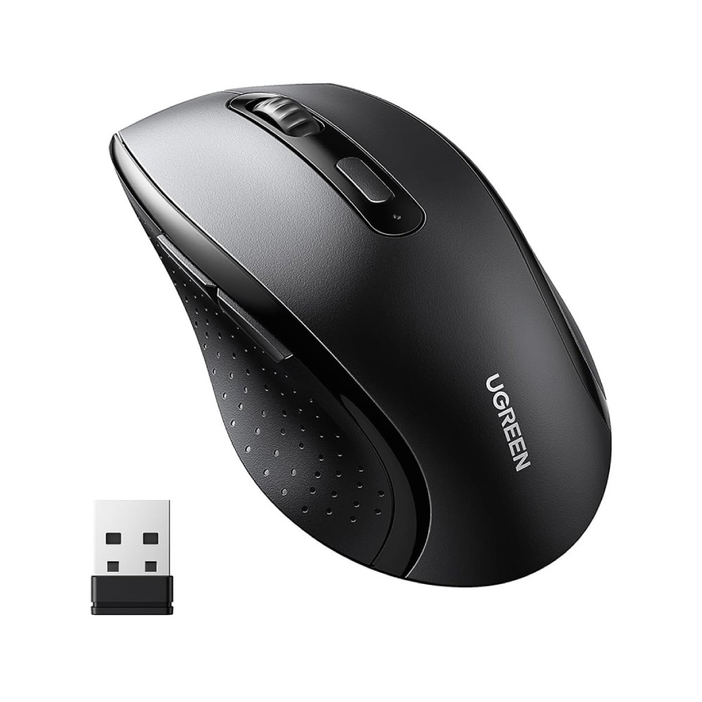 เมาส์ไร้สาย UGREEN 45012 Ergonomic Contoured-Shape Design Black