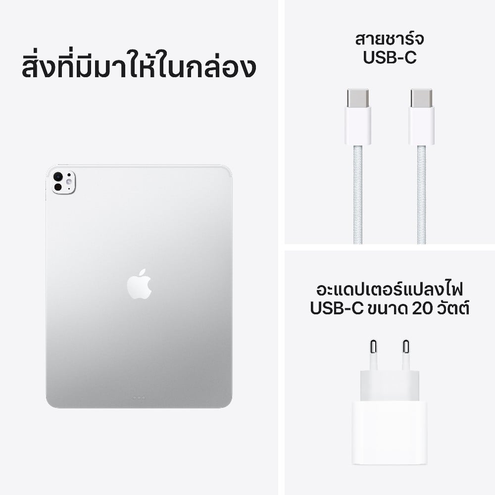 Apple iPad Pro 13 : M5 Wi-Fi 512GB with Standard glass - Silver (2025)