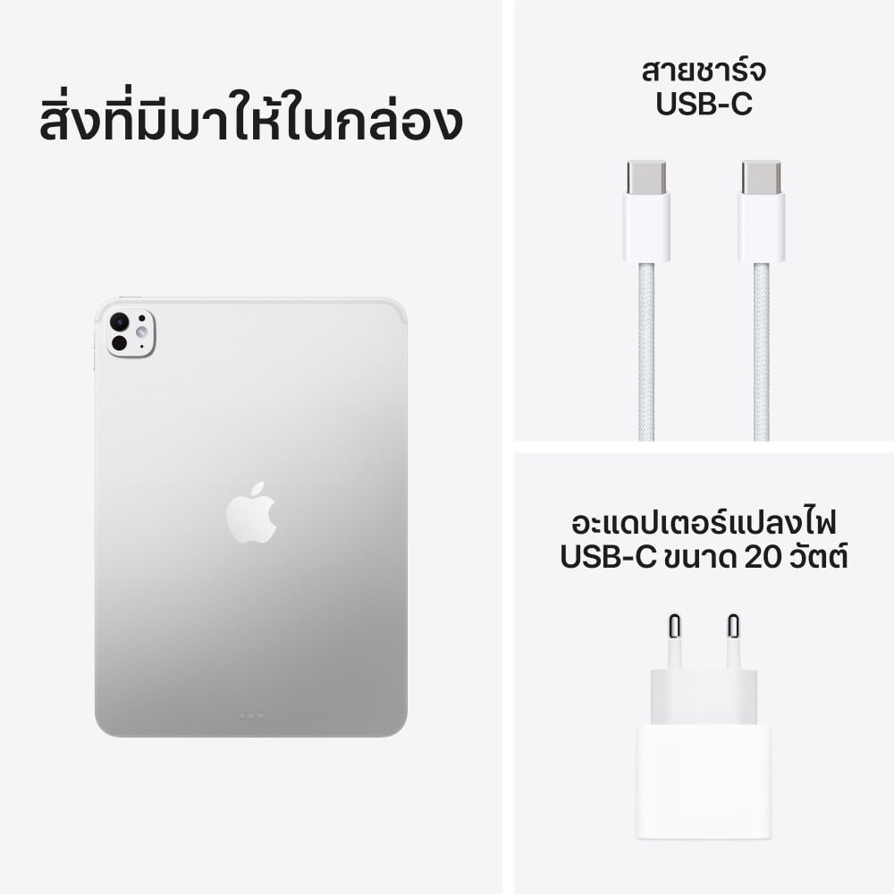 Apple iPad Pro 11 : M5 Wi-Fi 256GB with Standard glass - Silver (2025)