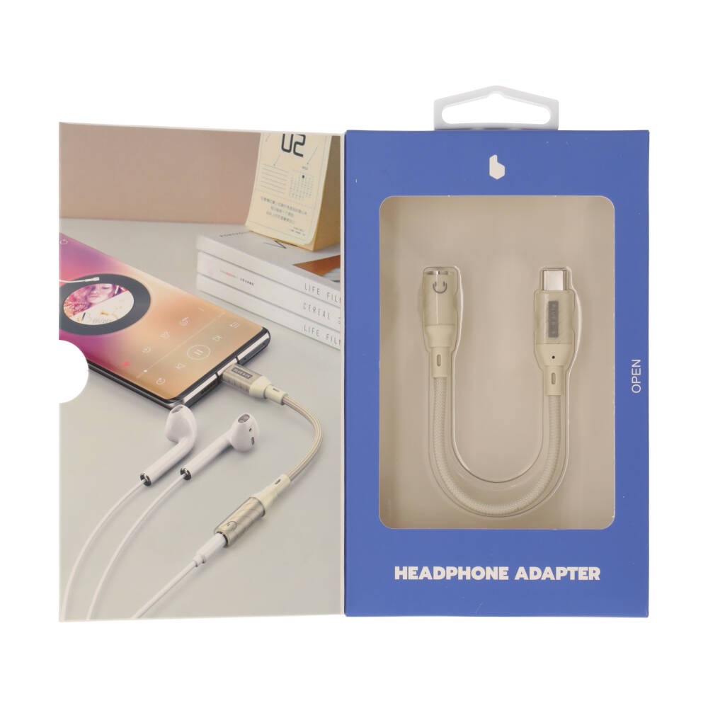 สายแปลง Blue Box CoreLine USB-C to 3.5mm Converter Apricot
