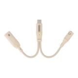 สายแปลง Blue Box CoreLine USB-C to 3.5mm + USB-C Fast Charge Converter Apricot