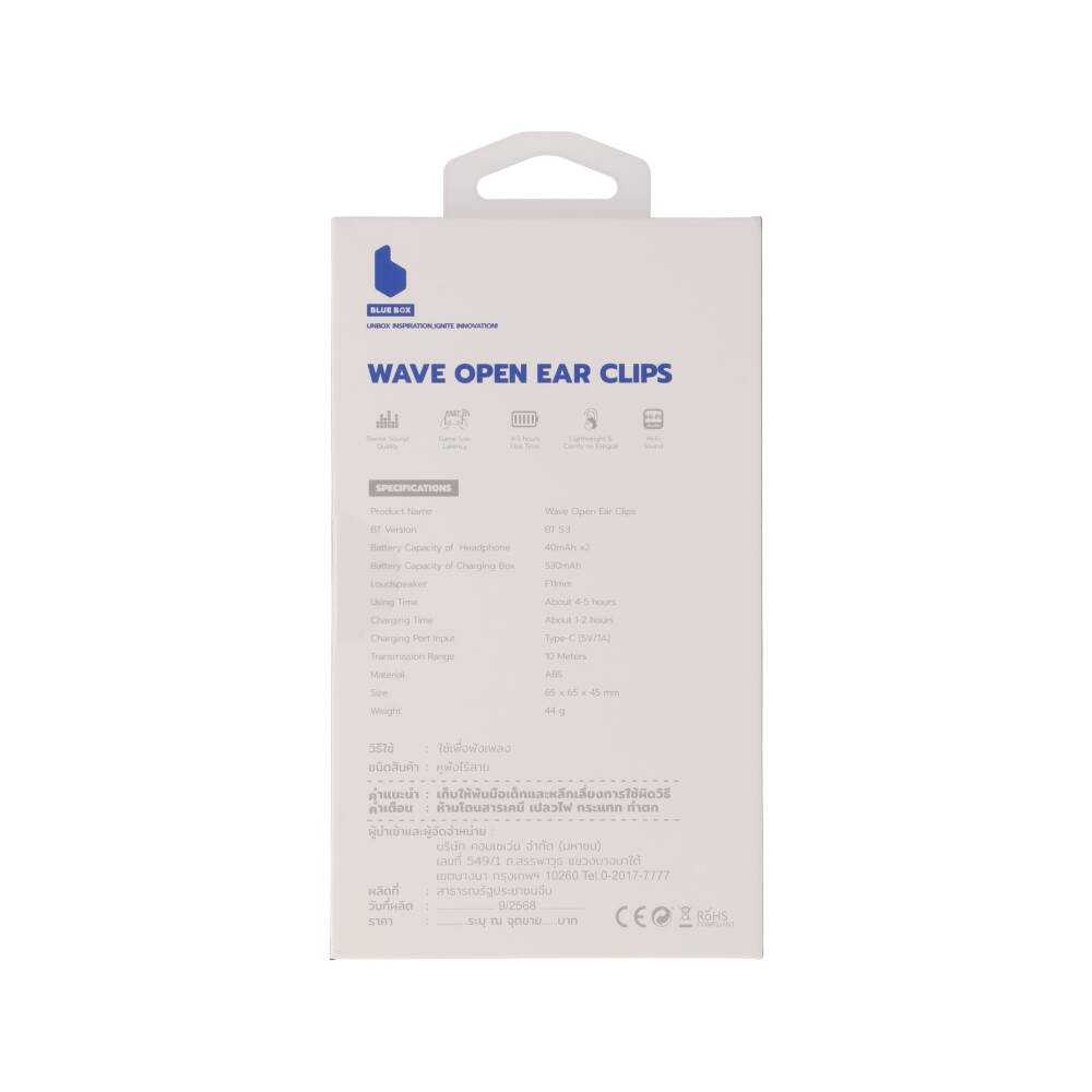 หูฟัง Blue Box Wave ENC Open Ear Clips - Black