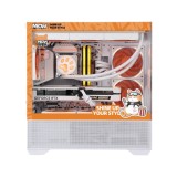 เคสคอมพิวเตอร์ COLORFUL COLORFIRE MEOW-G Gaming PC M-ATX Grey/Orange