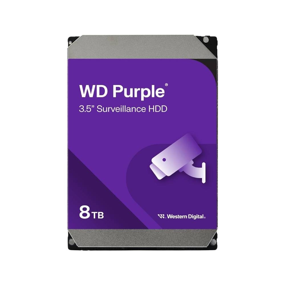 ฮาร์ดดิสก์ WD 8TB Purple 5640rpm 256MB HDD SATA for CCTV (WD85PURZ-3YEAR)