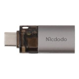 ตัวแปลง MCDODO 2-in-1 USB-A to USB-C Transfer Adapter Built-in TF Card Reader with Lanyard Black